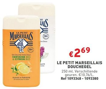 Promotions Le petit marseillais douchegel - Le Petit Marseillais - Valide de 17/04/2024 à 22/04/2024 chez Trafic