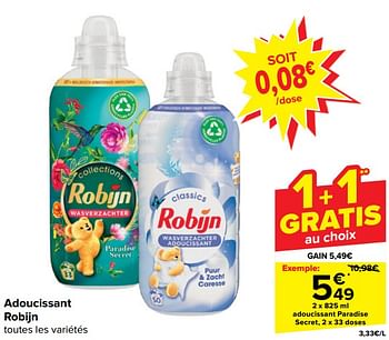 Promoties Adoucissant paradise secret - Robijn - Geldig van 17/04/2024 tot 29/04/2024 bij Carrefour