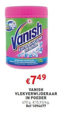 Promoties Vanish vlekverwijderaar in poeder - Vanish - Geldig van 17/04/2024 tot 22/04/2024 bij Trafic