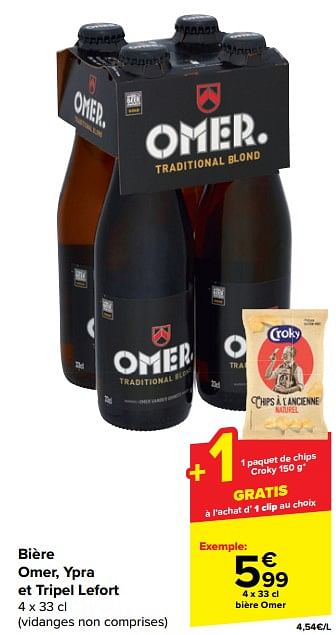 Promoties Bière omer - Omer - Geldig van 17/04/2024 tot 29/04/2024 bij Carrefour