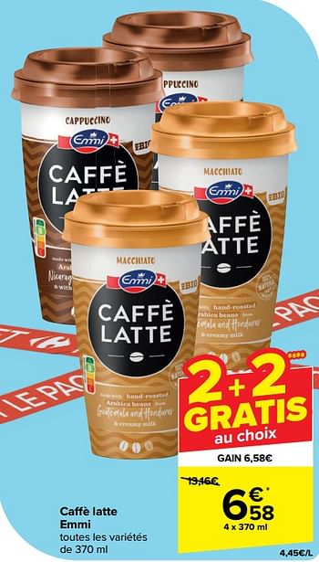 Promoties Caffè latte emmi - Emmi - Geldig van 17/04/2024 tot 29/04/2024 bij Carrefour