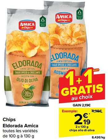 Promotions Chips eldorada amica - Amica - Valide de 17/04/2024 à 29/04/2024 chez Carrefour