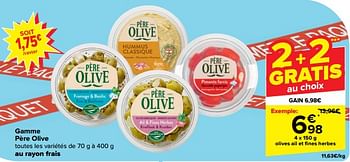 Promoties Gamme père olive - Pere olive - Geldig van 17/04/2024 tot 29/04/2024 bij Carrefour