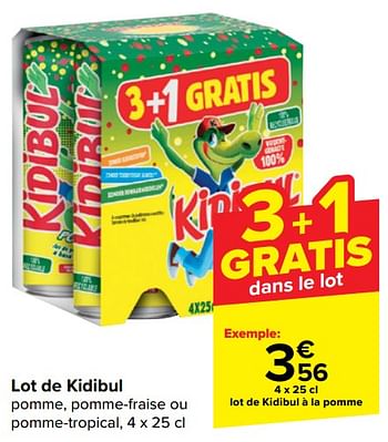 Promoties Lot de kidibul à la pomme - Kidibul - Geldig van 17/04/2024 tot 29/04/2024 bij Carrefour