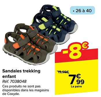 Promoties Sandales trekking enfant - Huismerk - Carrefour  - Geldig van 17/04/2024 tot 29/04/2024 bij Carrefour