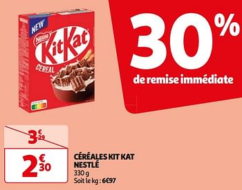 Promoties Céréales kit kat nestlé - Nestlé - Geldig van 16/04/2024 tot 22/04/2024 bij Auchan