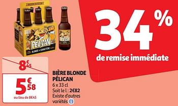 Promoties Bière blonde pélican - Pélican - Geldig van 16/04/2024 tot 22/04/2024 bij Auchan