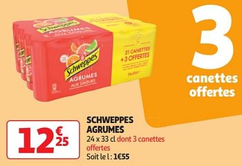 Promoties Schweppes agrumes - Schweppes - Geldig van 16/04/2024 tot 22/04/2024 bij Auchan