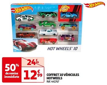 Promoties Coffret 10 véhicules hotweels - Hot Wheels - Geldig van 16/04/2024 tot 22/04/2024 bij Auchan