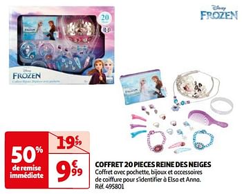 Promoties Coffret 20 pieces reine des neiges - Disney  Frozen - Geldig van 16/04/2024 tot 22/04/2024 bij Auchan
