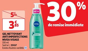 Promoties Gel nettoyant anti imperfections nivea visage - Nivea - Geldig van 16/04/2024 tot 22/04/2024 bij Auchan