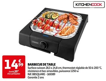 Promoties Kitchen cook barbecue de table - Kitchen Cook - Geldig van 16/04/2024 tot 22/04/2024 bij Auchan