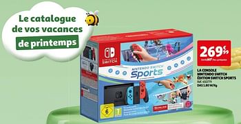 Promoties La console nintendo switch édition switch sports - Nintendo - Geldig van 16/04/2024 tot 22/04/2024 bij Auchan