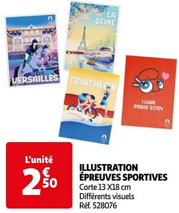 Promoties Illustration épreuves sportives - Huismerk - Auchan - Geldig van 16/04/2024 tot 22/04/2024 bij Auchan