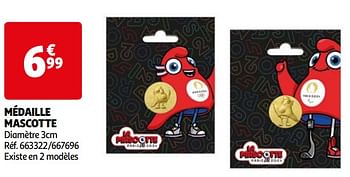 Promoties Médaille mascotte - Huismerk - Auchan - Geldig van 16/04/2024 tot 22/04/2024 bij Auchan