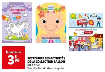 Promoties Retrouvez les activités de la collection ballon - Huismerk - Auchan - Geldig van 16/04/2024 tot 22/04/2024 bij Auchan