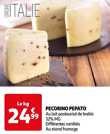 Promotions Pecorino pepato - Produit Maison - Auchan Ronq - Valide de 16/04/2024 à 22/04/2024 chez Auchan Ronq