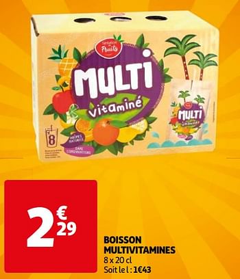 Promotions Boisson multivitamines - Produit Maison - Auchan Ronq - Valide de 16/04/2024 à 22/04/2024 chez Auchan Ronq