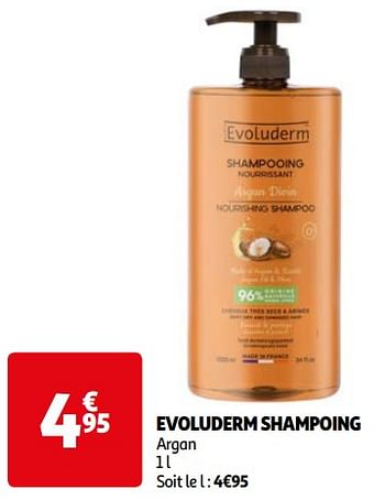 Promotions Evoluderm shampoing - Evoluderm - Valide de 16/04/2024 à 22/04/2024 chez Auchan Ronq