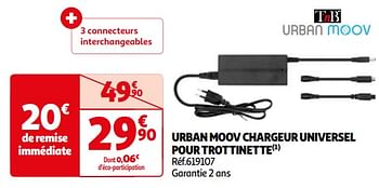 Promotions Urban moov chargeur universel pour trottinette - TnB - Valide de 16/04/2024 à 22/04/2024 chez Auchan Ronq