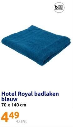 Promoties Hotel royal badlaken blauw - Hotel Royal - Geldig van 17/04/2024 tot 23/04/2024 bij Action