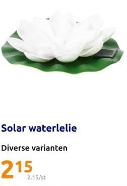 Promotions Solar waterlelie - Produit Maison - Action - Valide de 17/04/2024 à 23/04/2024 chez Action