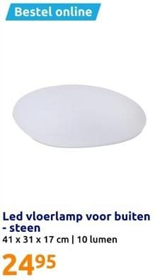 Promoties Led vloerlamp voor buiten steen - Huismerk - Action - Geldig van 17/04/2024 tot 23/04/2024 bij Action