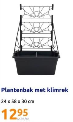 Promotions Plantenbak met klimrek - Produit Maison - Action - Valide de 17/04/2024 à 23/04/2024 chez Action