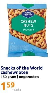 Promotions Snacks of the world cashewnoten - Snacks of the World - Valide de 17/04/2024 à 23/04/2024 chez Action