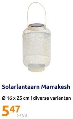 Promotions Solar lantaarn marrakesh - Produit Maison - Action - Valide de 17/04/2024 à 23/04/2024 chez Action