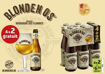 Promotions Blonden os brouwerij bourgogne des flandres - Blonden Os - Valide de 12/04/2024 à 25/04/2024 chez BelBev