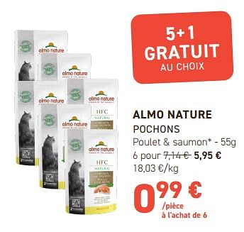 Promoties Almo nature pochons poulet + saumon - Almo Nature - Geldig van 17/04/2024 tot 28/04/2024 bij Tom&Co