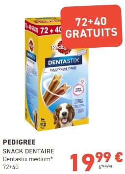 Promoties Pedigree snack dentaire dentastix medium - Pedigree - Geldig van 17/04/2024 tot 28/04/2024 bij Tom&Co