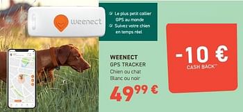 Promoties Weenect gps tracker chien ou chat blanc ou noir - Weenect - Geldig van 17/04/2024 tot 28/04/2024 bij Tom&Co
