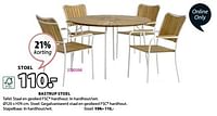 Promoties Bastrup stoel - Huismerk - Jysk - Geldig van 15/04/2024 tot 19/05/2024 bij Jysk