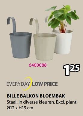 Promoties Bille balkon bloembak - Huismerk - Jysk - Geldig van 15/04/2024 tot 19/05/2024 bij Jysk