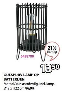 Gulspurv lamp op batterijen-Huismerk - Jysk