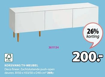 Promoties Korsvang tv-meubel - Huismerk - Jysk - Geldig van 15/04/2024 tot 19/05/2024 bij Jysk