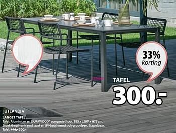Promoties Langet tafel - Jutlandia - Geldig van 15/04/2024 tot 19/05/2024 bij Jysk