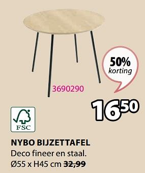 Promotions Nybo bijzettafel - Produit Maison - Jysk - Valide de 15/04/2024 à 19/05/2024 chez Jysk