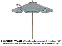 Promoties Smygehuk parasol - Huismerk - Jysk - Geldig van 15/04/2024 tot 19/05/2024 bij Jysk
