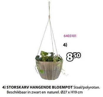 Promotions Storskarv hangende bloempot - Produit Maison - Jysk - Valide de 15/04/2024 à 19/05/2024 chez Jysk