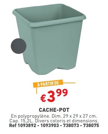 Promotions Cache-pot - Produit maison - Trafic  - Valide de 17/04/2024 à 22/04/2024 chez Trafic