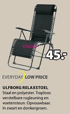 Promotions Ulfborg relaxstoel - Produit Maison - Jysk - Valide de 15/04/2024 à 19/05/2024 chez Jysk
