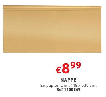 Promotions Nappe - Produit maison - Trafic  - Valide de 17/04/2024 à 22/04/2024 chez Trafic