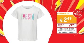 Promotions Meisjes t shirt - Produit maison - Trafic  - Valide de 17/04/2024 à 22/04/2024 chez Trafic