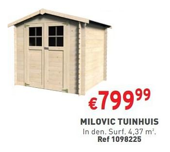 Promotions Milovic tuinhuis - Produit maison - Trafic  - Valide de 17/04/2024 à 22/04/2024 chez Trafic