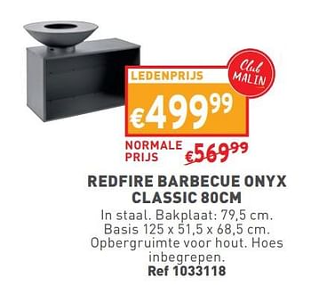 Promoties Redfire barbecue onyx classic - Redfire - Geldig van 17/04/2024 tot 22/04/2024 bij Trafic
