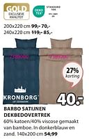 Promoties Barbo satijnen dekbedovertrek - Kronborg - Geldig van 15/04/2024 tot 19/05/2024 bij Jysk