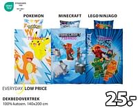 Promoties Dekbedovertrek pokemon - Huismerk - Jysk - Geldig van 15/04/2024 tot 19/05/2024 bij Jysk